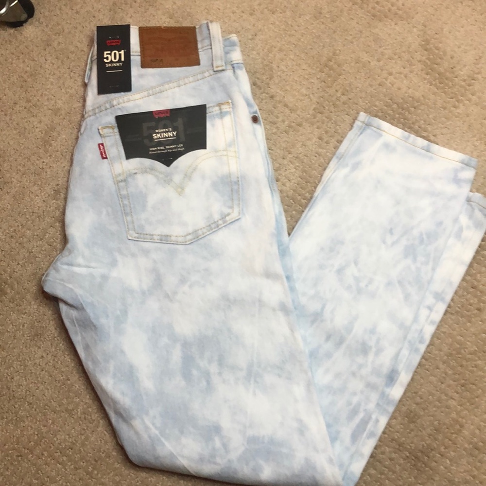 Levi’s 501 skinny high rise skinny leg jeans